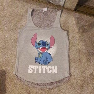 Cute Stitch tank top with see-through back